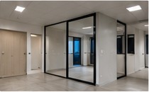 Referência de ambiente dividido com drywall