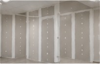 Referência de estrutura e acabamento de drywall